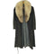 LEATHER MODE real fur リアルファー スウェード ロング コート レディース