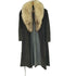 LEATHER MODE real fur リアルファー スウェード ロング コート レディース