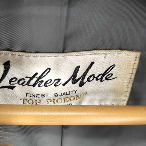 LEATHER MODE real fur リアルファー スウェード ロング コート レディース