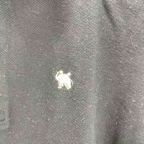 ケンゾーゴルフ KENZO GOLF 90S OLD 初期 ヘム バイカラー 総柄 L/S ブラック ポロ カットソー 鹿の子 メンズ JPN:1