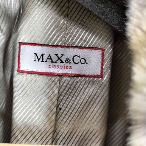 マックスアンドコー MAX&CO. MADE IN ITALY Leal Fur Long Coat イタリア製 リアル ファー ロング コート Y2K レディース