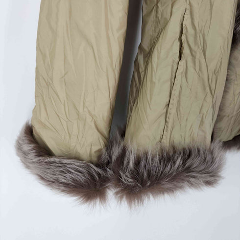 ERMANNO SCERVINO ファー ムートンレザー ナイロンジャケット レディース EUR:46
