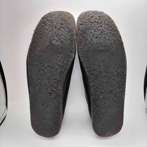 クラークスオリジナルズ Clarks ORIGINALS WALLABEE Black Leather ワラビー ブラック オール レザー デッキ シューズ メンズ JPN:26.5