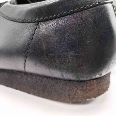 クラークスオリジナルズ Clarks ORIGINALS WALLABEE Black Leather ワラビー ブラック オール レザー デッキ シューズ メンズ JPN:26.5
