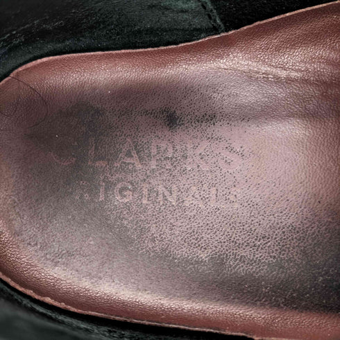 クラークスオリジナルズ Clarks ORIGINALS WALLABEE Black Leather ワラビー ブラック オール レザー デッキ シューズ メンズ JPN:26.5