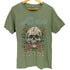 CRACK A SMILE スカル バラ バンドプリント 半袖Tシャツ y2k メンズ import:S