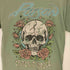 CRACK A SMILE スカル バラ バンドプリント 半袖Tシャツ y2k メンズ import:S