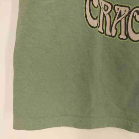 CRACK A SMILE スカル バラ バンドプリント 半袖Tシャツ y2k メンズ import:S