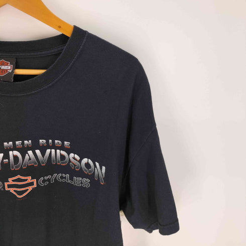 ハーレーダビッドソン HARLEY-DAVIDSON USA製 クロームロゴ プリントTシャツ メンズ import:XL