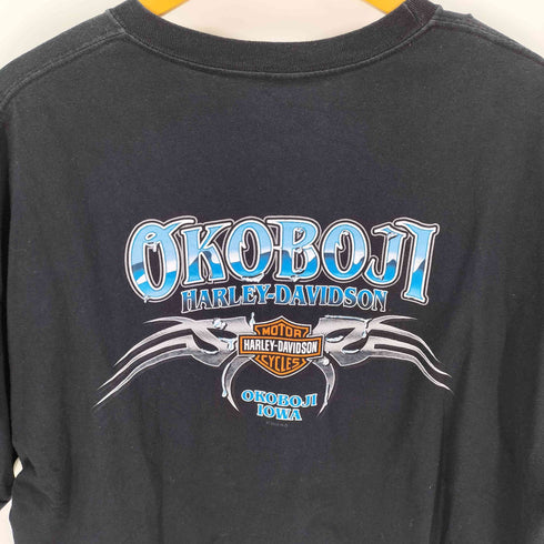 ハーレーダビッドソン HARLEY-DAVIDSON USA製 クロームロゴ プリントTシャツ メンズ import:XL