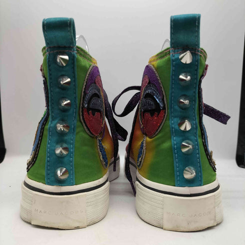 マークジェイコブス MARC JACOBS Cybercat High Top Sneakers レインボー パッチワーク ハイカット スニーカー レディース EUR:37