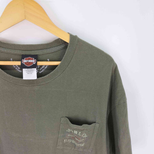 ハーレーダビッドソン HARLEY-DAVIDSON バックスカルプリント Tシャツ メンズ import:XXL