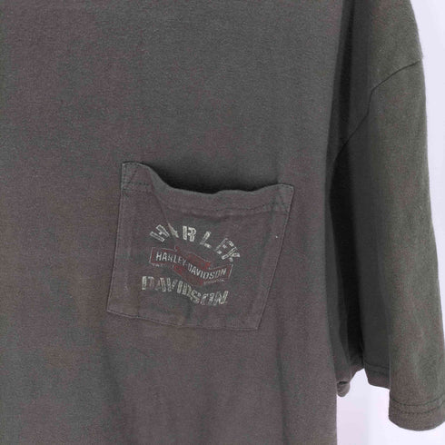 ハーレーダビッドソン HARLEY-DAVIDSON バックスカルプリント Tシャツ メンズ import:XXL