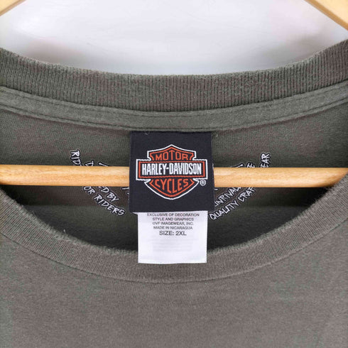 ハーレーダビッドソン HARLEY-DAVIDSON バックスカルプリント Tシャツ メンズ import:XXL