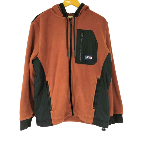ディーゼル DIESEL S-TEDER ナイロン切替 フーデット フリースジャケット メンズ import:L