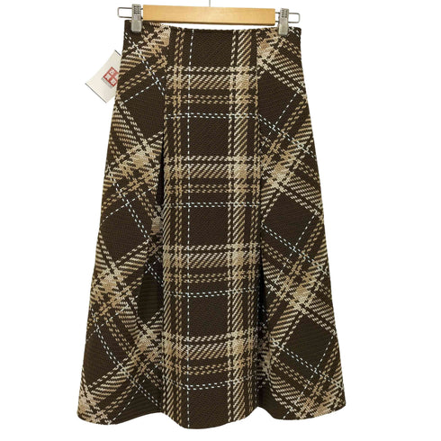 スナイデル snidel 25AW SUSTAINABLE ロービング チェック ミドル スカート レディース JPN:1