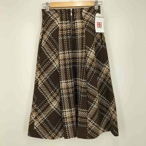スナイデル snidel 25AW SUSTAINABLE ロービング チェック ミドル スカート レディース JPN:1