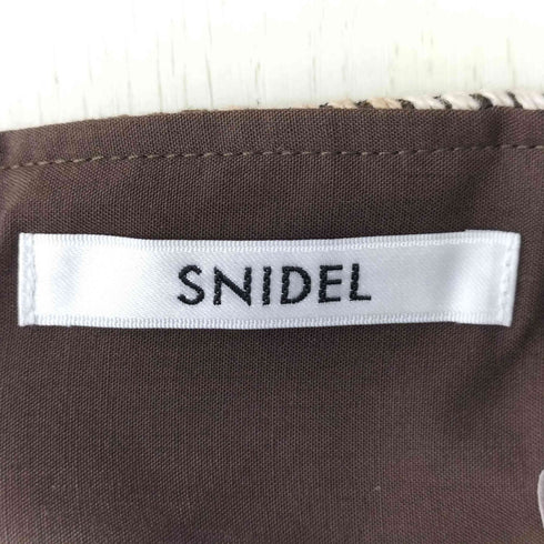 スナイデル snidel 25AW SUSTAINABLE ロービング チェック ミドル スカート レディース JPN:1