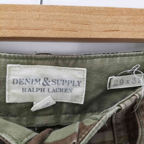 デニムアンドサプライラルフローレン DENIM&SUPPLY RALPH LAUREN デストロイ ダメージ 加工 カモ 迷彩 ベイカー パンツ Y2K メンズ 29×32