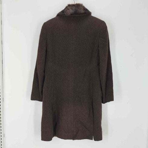 GRES PARIS アルパカ混 モヘヤ混 ファー付き コート レディース JPN:40