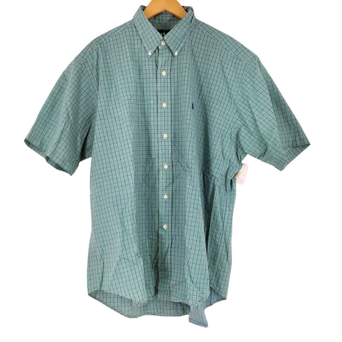 ラルフローレン RALPH LAUREN 90S スモールポニー刺繍 BLAKE 半袖 BDチェックシャツ メンズ JPN:XL