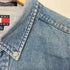 トミージーンズ tommy jeans 90s ロゴ刺繍 ボタンダウン 長袖 デニムシャツ メンズ import:XL