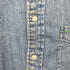 トミージーンズ tommy jeans 90s ロゴ刺繍 ボタンダウン 長袖 デニムシャツ メンズ import:XL