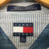 トミージーンズ tommy jeans 90s ロゴ刺繍 ボタンダウン 長袖 デニムシャツ メンズ import:XL