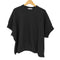 quaranciel 26SS 洗濯機可能 ライト ポンチ ハーフスリーブ ドロスト ルーズ TEE レディース FREE
