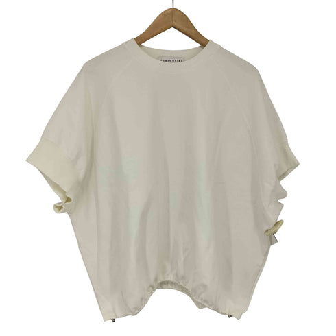 quaranciel 26SS 洗濯機可能 ライト ポンチ ハーフスリーブ ドロスト ルーズ TEE レディース FREE