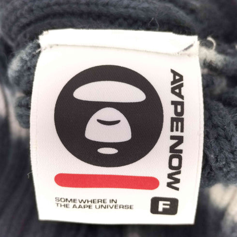エーエイプバイアベイシングエイプ AAPE BY A BATHING APE AAPENOW beanie ロゴビーニー メンズ