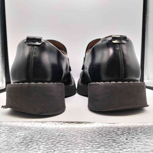 マルニ MARNI リングモチーフ レザー 厚底 ビットローファー メンズ EUR:41