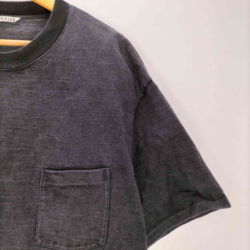オーラリー AURALEE 21SS STAND-UP TEE ウォシュド 加工 スタンドアップ S/S ポケット ヘビーウェイト Tシャツ メンズ