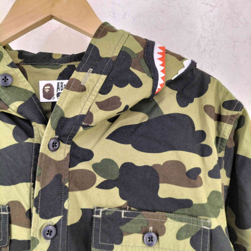 アベイシングエイプ A BATHING APE 1ST CAMO SHARK SHIRT HOODIE 1スト カモ シャーク シャツ パーカー メンズ XL