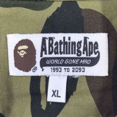 アベイシングエイプ A BATHING APE 1ST CAMO SHARK SHIRT HOODIE 1スト カモ シャーク シャツ パーカー メンズ XL