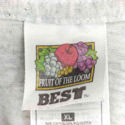 フルーツオブザルーム FRUIT OF THE LOOM 90s~00s 2枚タグ USA製 DADS DREAM ラバープリント シングルステッチ クルーネック 半袖 Tシャツ メンズ import:XL