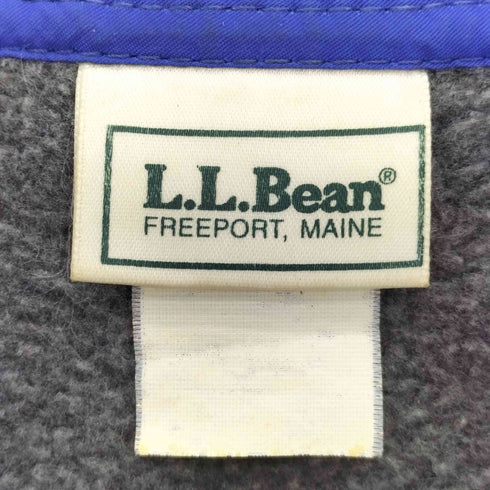 エルエルビーン L.L.Bean 90s ロゴ刺繍 バイカラー フリース スナップT プルオーバー メンズ
