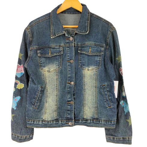 ICHIOKU JDS JEANS 総柄 平成 星 バタフリー ラメ デニムジャケット Y2K レディース