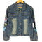 ICHIOKU JDS JEANS 総柄 平成 星 バタフリー ラメ デニムジャケット Y2K レディース