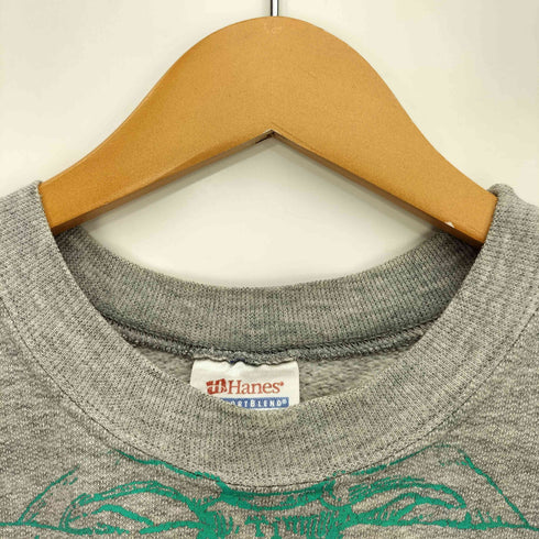 ヘインズ Hanes 00S Leslie Arwin レスリーアーウィン 人体骨格 スケルトン ボーン プリント スウェット メンズ 2XL