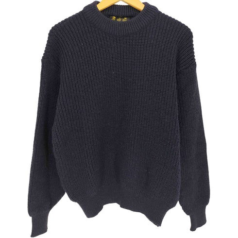 バブアー Barbour イギリス製 ウール100% 畦編み モックネック ニット メンズ 101 40