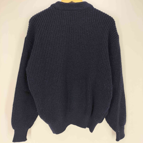 バブアー Barbour イギリス製 ウール100% 畦編み モックネック ニット メンズ 101 40