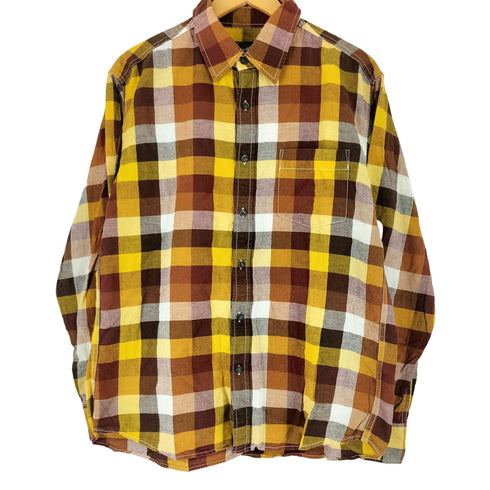 エディーバウアー Eddie Bauer リネンブレンド チェック柄 長袖 シャツ メンズ import:M