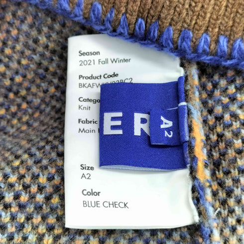 アダーエラー ADER error 21AW joyce knit vest チェック ニット ベスト メンズ A2
