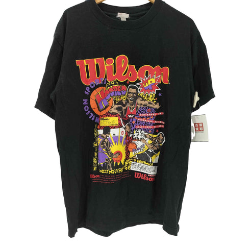 ウィルソン Wilson 90S バスケットボール プリント Tシャツ 裾 袖 シングル メンズ JPN:L