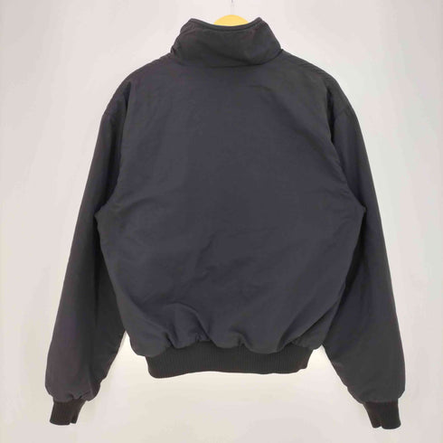 エディーバウアー Eddie Bauer 80s~90s 後期 黒タグ USA製 ロゴ刺繍 裏地フリース ジップアップ ブルゾン メンズ import:M