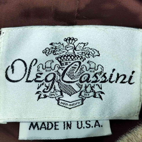 オレグカッシーニ Oleg Cassini USA製 フェイクファー ジャケット レディース L