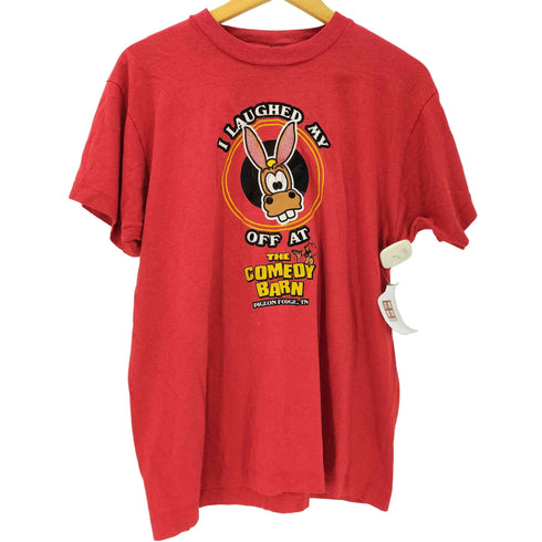 フルーツオブザルーム FRUIT OF THE LOOM 90S USA製 BEST タグ ロバ アニマル プリント Tシャツ裾 袖 シングル メンズ import:L