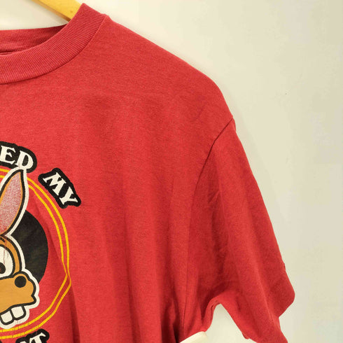 フルーツオブザルーム FRUIT OF THE LOOM 90S USA製 BEST タグ ロバ アニマル プリント Tシャツ裾 袖 シングル メンズ import:L