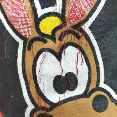 フルーツオブザルーム FRUIT OF THE LOOM 90S USA製 BEST タグ ロバ アニマル プリント Tシャツ裾 袖 シングル メンズ import:L